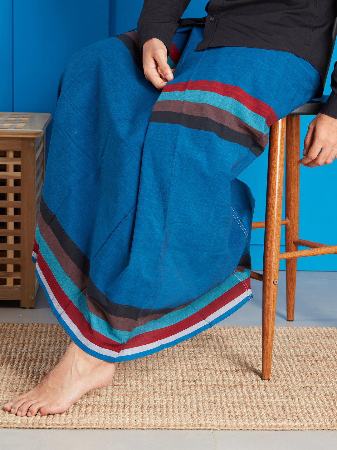 Areeba Multicolour Cotton Lungi - AMT-003 - View 4